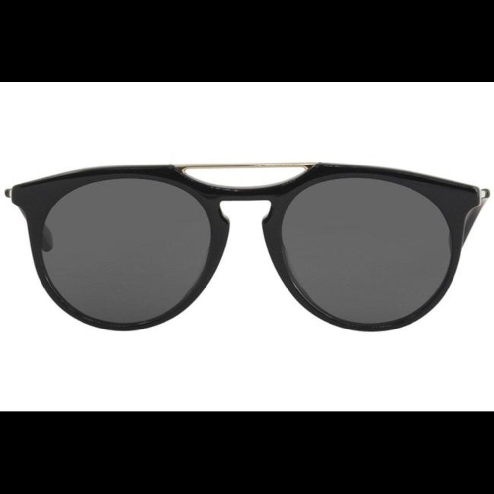 Gucci Black Gold Oval 53mm Sunglasses Gg0320s